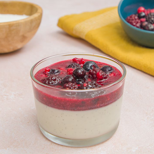 Panacotta aux fruits rouges